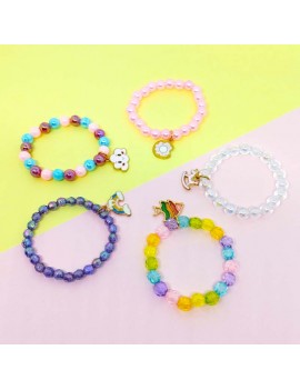 bracelet licorne charm girly perle bijou jewerly unicorn rainbow tahiti fenua shopping