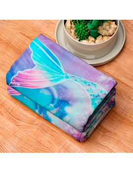 serviette plage mermaid towel sirene pool piscine rainbow tahiti fenua shopping