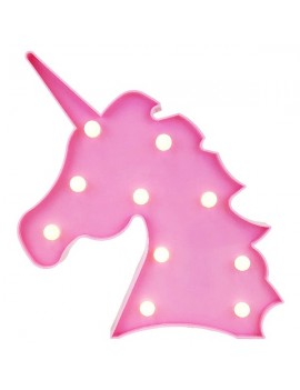 lampe led unicorn pink rose veilleuse lumineux lumiere light déco kids enfant tahiti fenua shopping