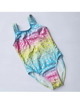 maillot rainbow leopard enfant pool plage beach piscine kids coloré tahiti fenua shopping