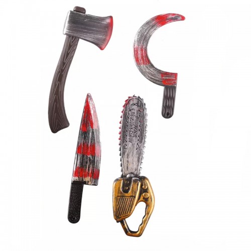 arme halloween couteau hache tronçonneuse faucille fête party sang effrayant accessoire tahiti fenua shopping