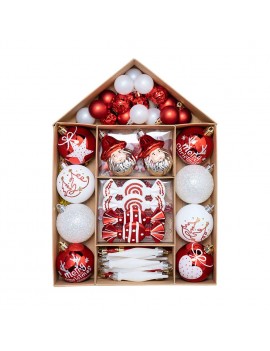 boite 70 boules noel christmas déco sapin xmas tree london santa tahiti fenua shopping