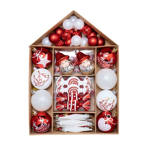 boite 70 boules noel christmas déco sapin xmas tree london santa tahiti fenua shopping