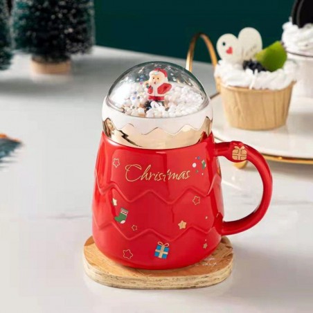 coffret tasse noel santa boule de neige rouge christmas xmas drink boisson tahiti fenua shopping