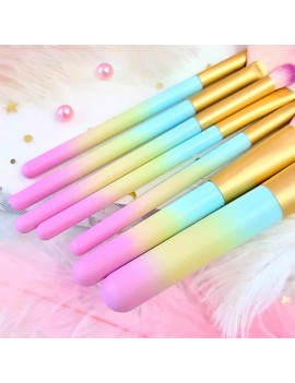 set 7 pinceaux rainbow color gradient make up maquillage beauté beauty accessoire tahiti fenua shopping