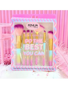 set 7 pinceaux rainbow color gradient make up maquillage beauté beauty accessoire tahiti fenua shopping