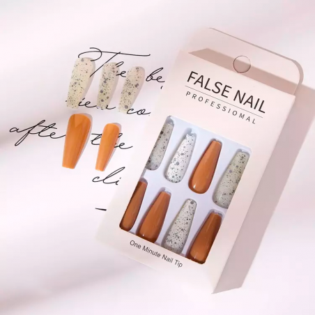 set 24 faux ongles longs fake nails beauty beauté accessoire mains tahiti fenua shopping