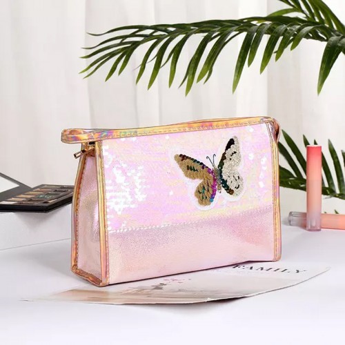 trousse de toilette papillon butterfly rose pink pastel beauté accessoire rangement tahiti fenua shopping