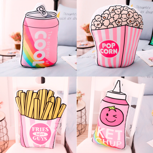 coussin fun food popcorn ketchup cool frites pink rose doux pillow tahiti fenua shopping coussin fun food popcorn ketchup cool frites pink rose doux pillow tahiti fenua shopping