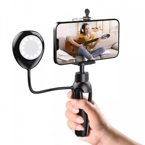 kit selfie studio phone holder light photo vidéo smartphone tahiti fenua shopping