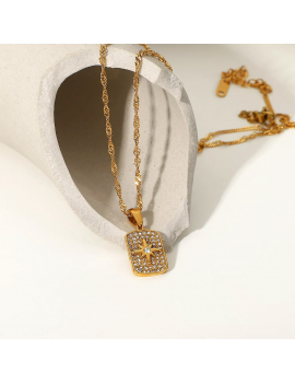 collier stardust astrée astre astro pendentif chaine or gold cou bijoux jewelry accessoire tahiti fenua shopping