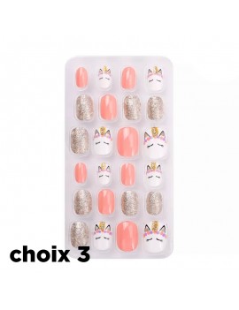 set faux ongles kids girl beauté accessoires tahiti fenua shopping nail