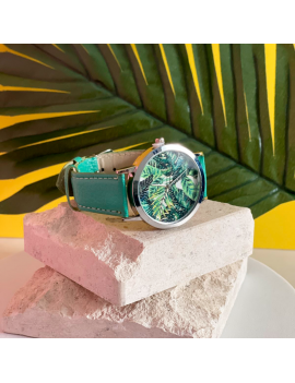 montre tropics tropical tropiques watch cocotier palm vert green accessoire bijoux bracelet tahiti fenua shopping