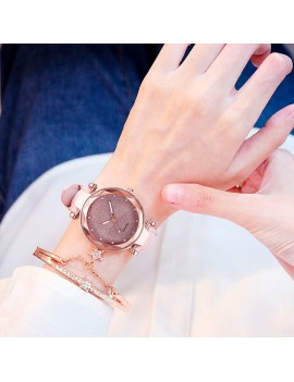 set montre bracelet gold pink bijoux rose pierre quartz diamant tahiti fenua shopping