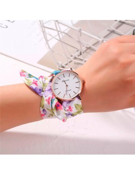 montre flowers watch gift tissus girl tahiti fenua shopping