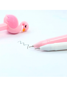 stylo flamant rose pink flamingo pen papeterie write notebook school tahiti fenua shopping
