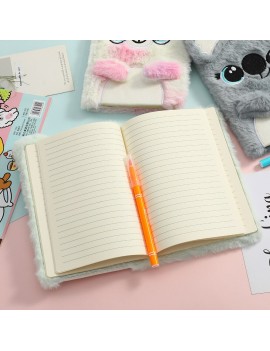 notebook cahier calepin fluffy koala gris rainbow papeterie animal tahiti fenua shopping