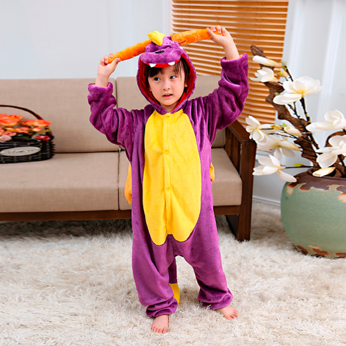 combinaison dragon mauve violet purple orange cocooning kids enfant pyjama tahiti fenua shopping