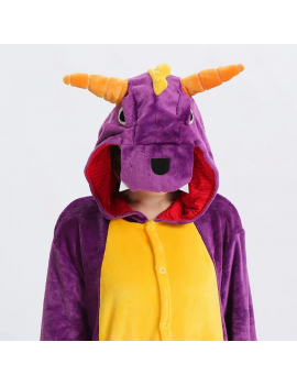 combinaison dragon mauve violet purple orange cocooning kids enfant pyjama tahiti fenua shopping