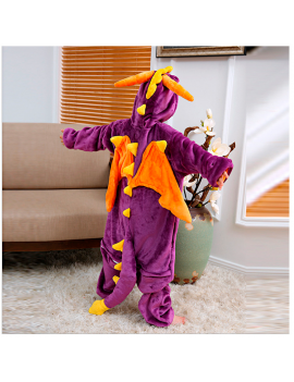 combinaison dragon mauve violet purple orange cocooning kids enfant pyjama tahiti fenua shopping