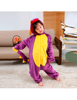 combinaison dragon mauve violet purple orange cocooning kids enfant pyjama tahiti fenua shopping