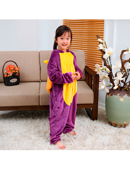 combinaison dragon mauve violet purple orange cocooning kids enfant pyjama tahiti fenua shopping