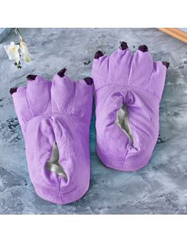 chaussons dragon violet mauve cocooning purple pantoufles tahiti fenua shopping