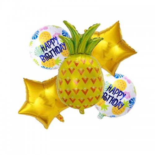 set ballons tropiques birthday anniversaire fête célébration pineapple ananas tahiti fenua shopping