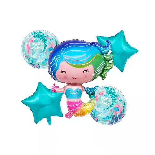 set ballons sirene mermaid birthday décoration girly tahiti fenua shopping