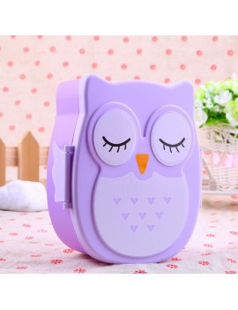 boite à goûter kids lunch bag box hibou chouette couleurs bleu rose violet jaune repas déjeuner enfant tahiti fenua shopping