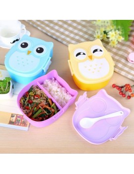 boite à goûter kids lunch bag box hibou chouette couleurs bleu rose violet jaune repas déjeuner enfant tahiti fenua shopping