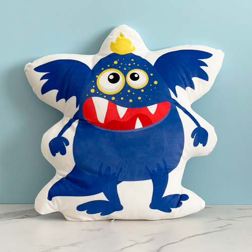 coussin peluche plush pillow monster monstre blue kids enfant tahiti fenua shopping