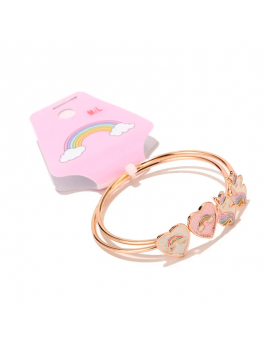 set bracelets coeur licorne arc en ciel rainbow unicorn bijoux tahiti fenua shopping