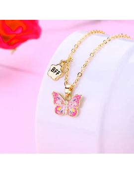 collier papillon bff best friend amitié butterfly bijoux amis amitié tahiti fenua shopping