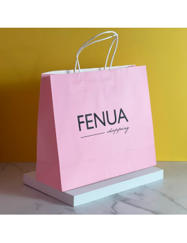 sachet cadeau fenua shopping rose pink gift offrir bag sac papier tahiti fenua shopping