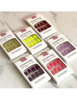 faux ongles unicolor fluo coloré manucure set tahiti fenua shopping