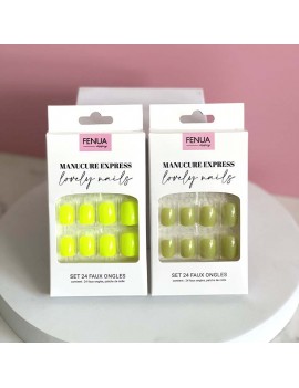 faux ongles unicolor fluo coloré manucure set tahiti fenua shopping