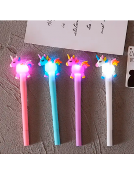 stylo licorne light unicorn pen papeterie school lumineux enfant fun tahiti fenua shopping