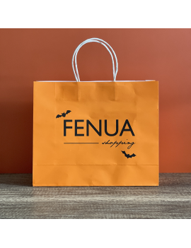 sachet fenua shopping orange halloween fête
