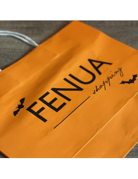 sachet fenua shopping orange halloween fête