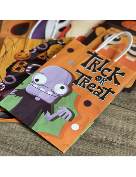 sachet cadeau halloween gift papier kids fenua shopping