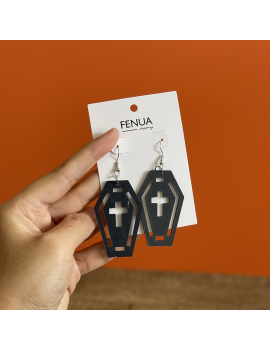 boucles d'oreilles tombe bijoux fantaisie accessoire cimetière halloween fenua shopping