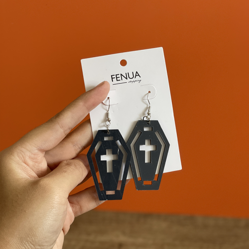 boucles d'oreilles tombe bijoux fantaisie accessoire cimetière halloween fenua shopping