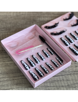 set faux ongles cils halloween beauté accessoire costume fenua shopping