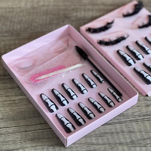 set faux ongles cils halloween beauté accessoire costume fenua shopping