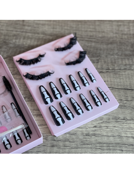 set faux ongles cils halloween beauté accessoire costume fenua shopping