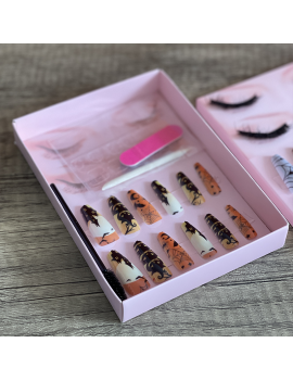 set faux ongles cils halloween beauté accessoire costume fenua shopping