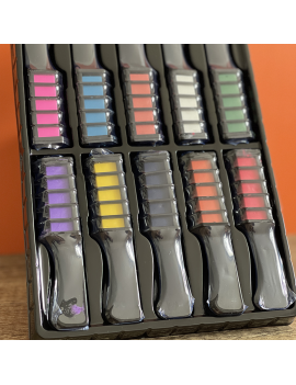 set 10 brosses craie cheveux coloration éphémère fenua shopping