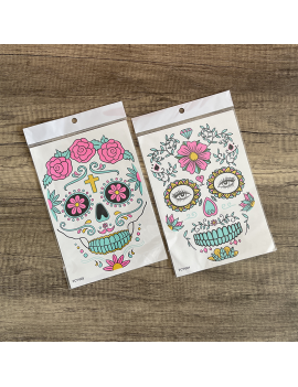 sticker muerta glow maquillage make up halloween skull fenua shopping