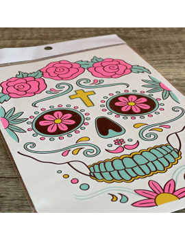 sticker muerta glow maquillage make up halloween skull fenua shopping